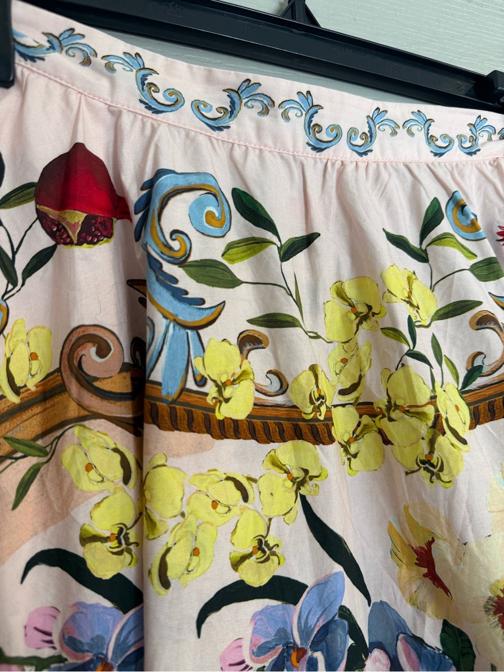 FARM Rio Pink Garden Terrace Organic Cotton Midi Skirt - Picture 13 of 16